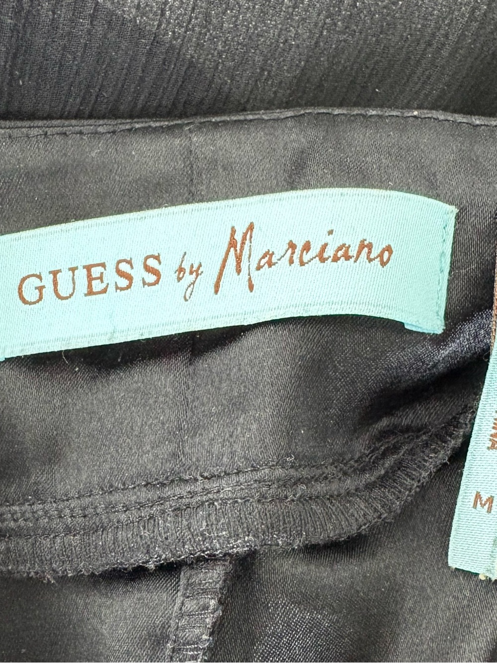 Guess by Marciano Black Sheer Tie-Neck Ruched Blouse - Picture 8 of 9